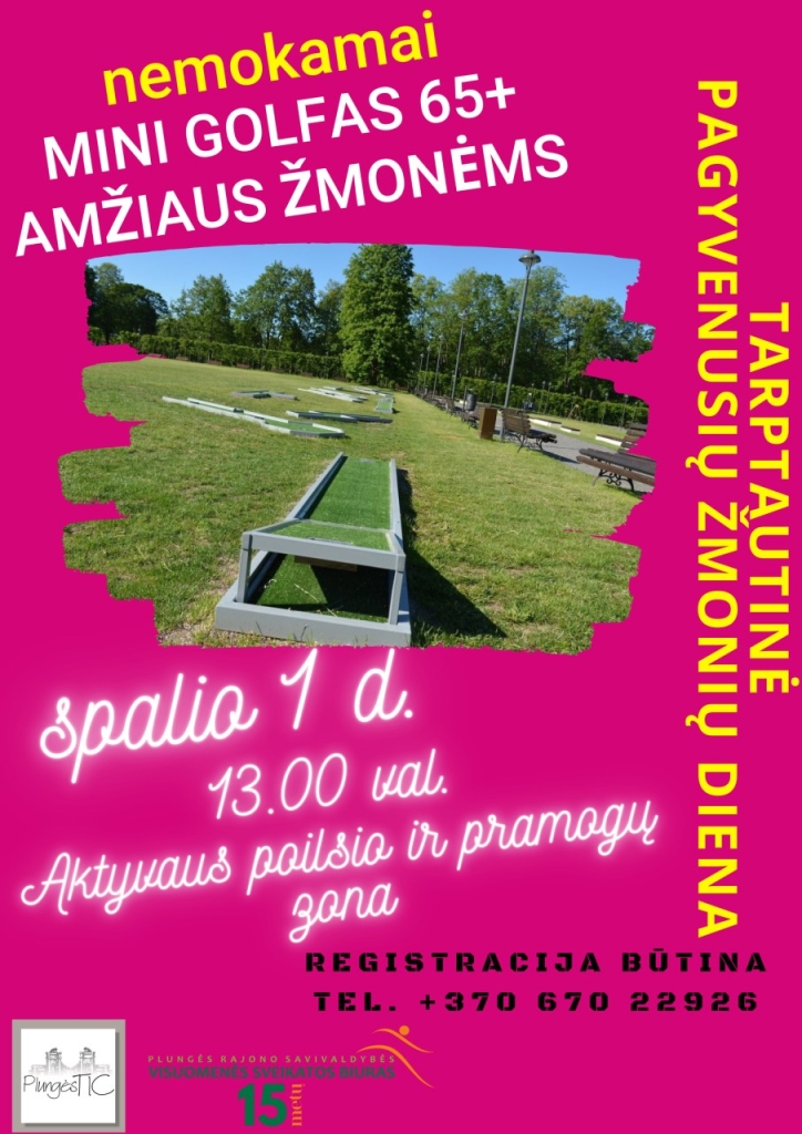 Mini golfas 65+ amžiaus žmonėms