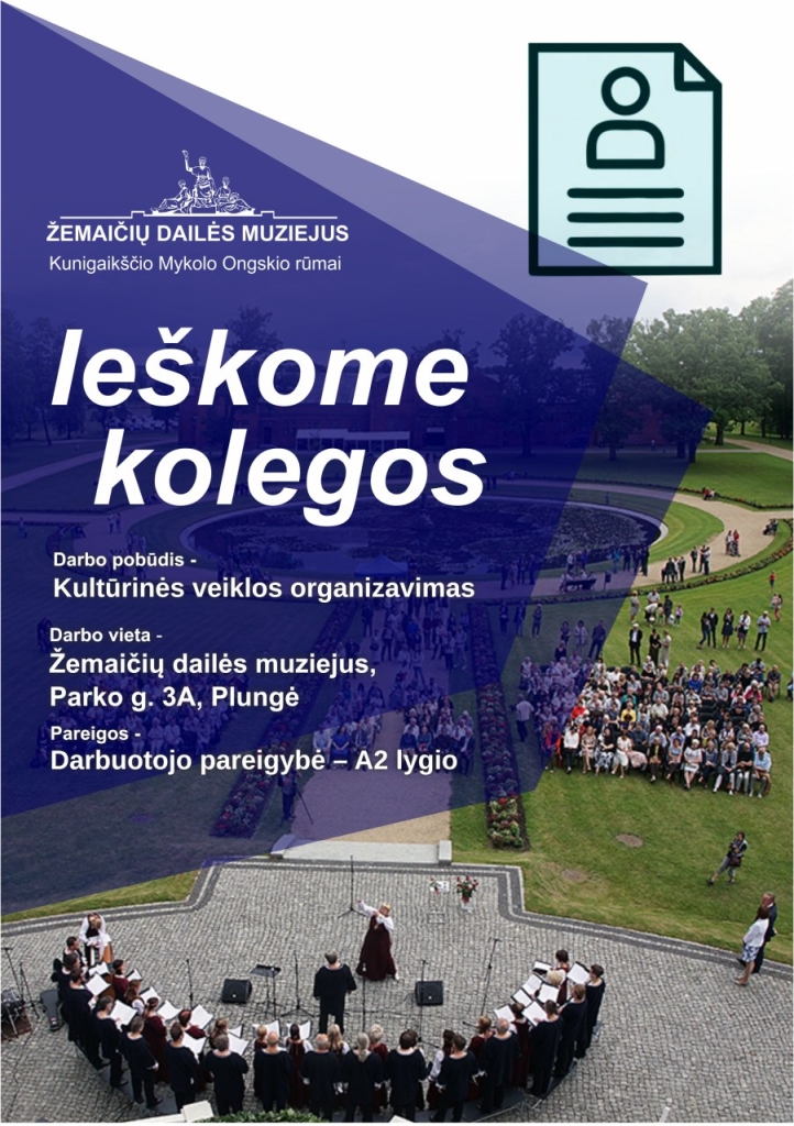 Žemaičių dailės muziejus ieško kultūrinės veiklos vadybininko (-ės) (1,0 etatas)