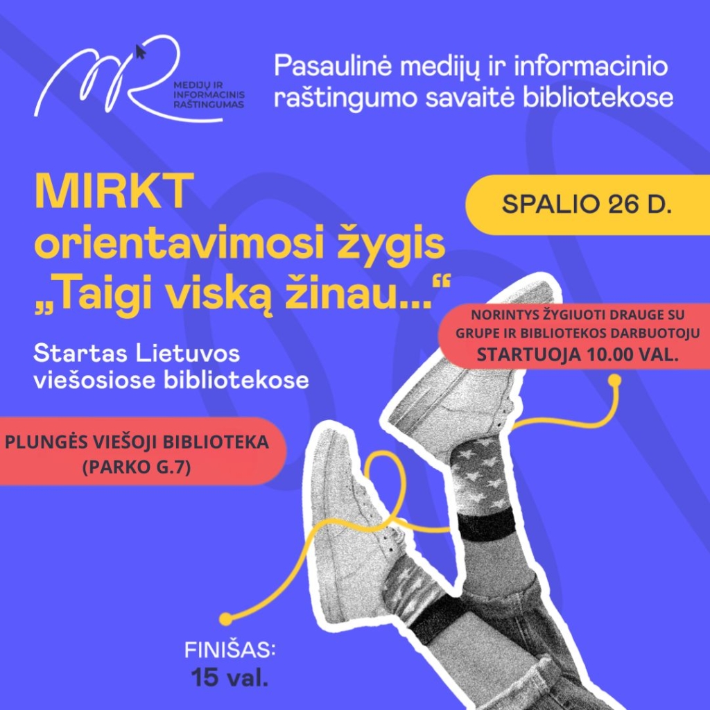 informacinio raštingumo žygis bibliotekoje "Taigi viską žinau..."