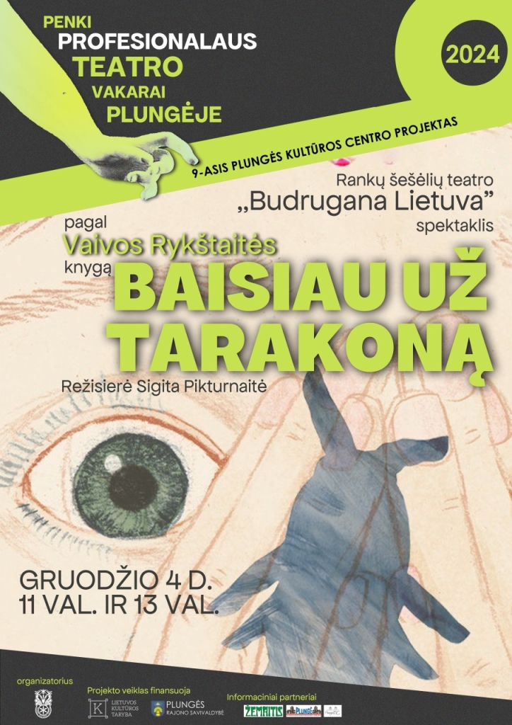 Rankų šešėlių teatro ,,Budrugana Lietuva" spektaklis BAISIAU UŽ TARAKONĄ