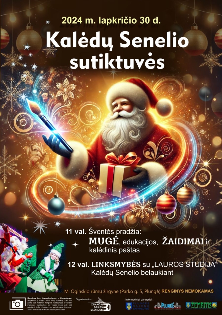 Kalėdų Senelio sutiktuvės Mykolo Oginskio rūmuose!