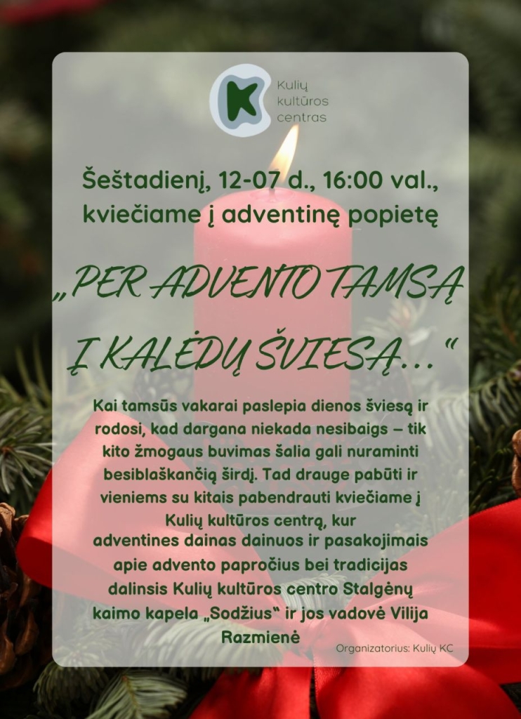 Kalėdų žvaigždė ir žvakė