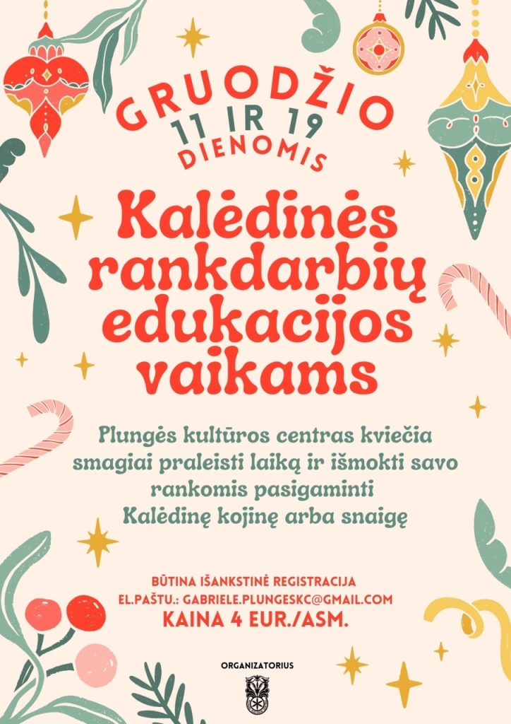 Kalėdinių rankdarbių edukacija