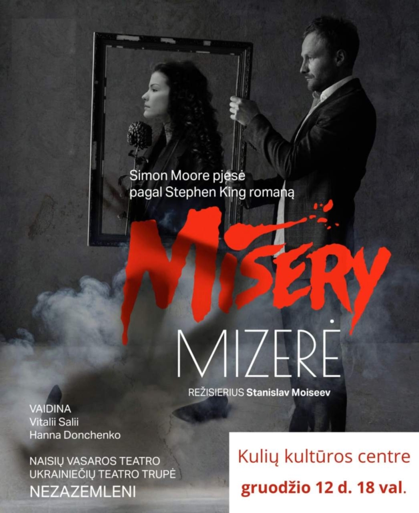 Spektaklis 'Mizerė", pagal S. King romaną