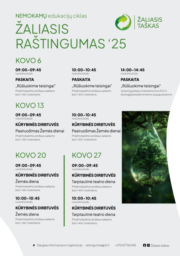 „Žaliasis raštingumas“ - renginiai 2025-03