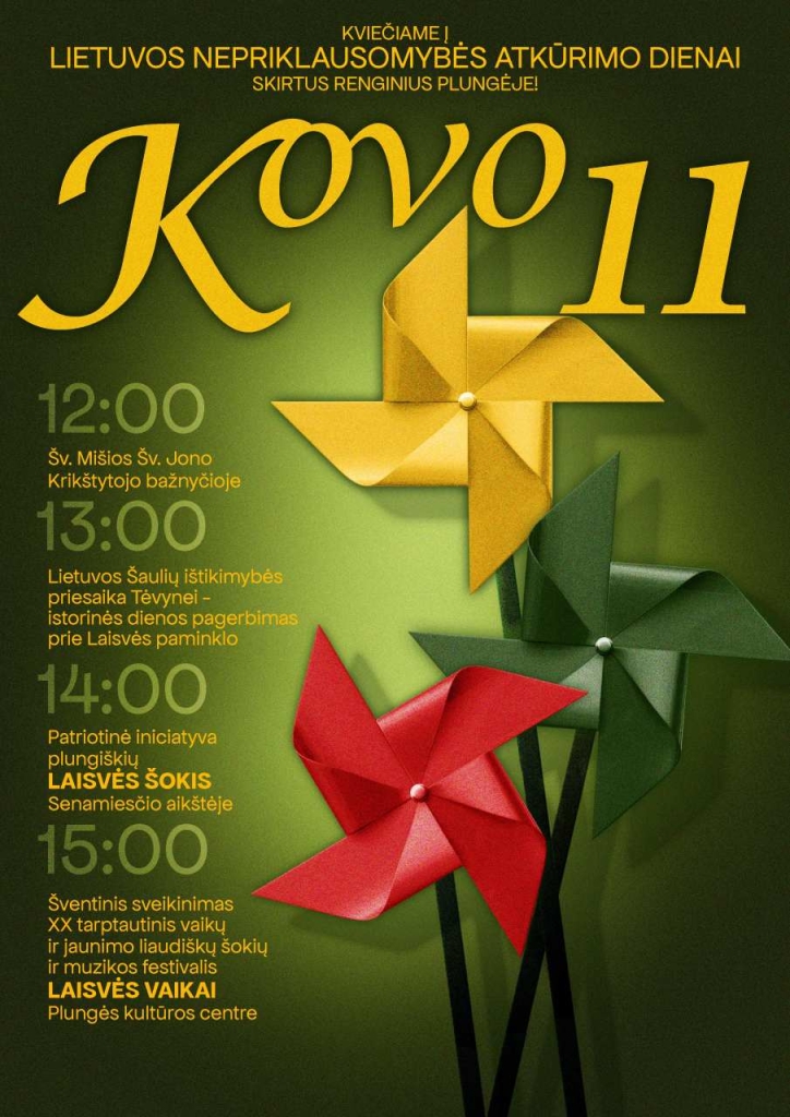 kovo 11, renginiai Plungėje
