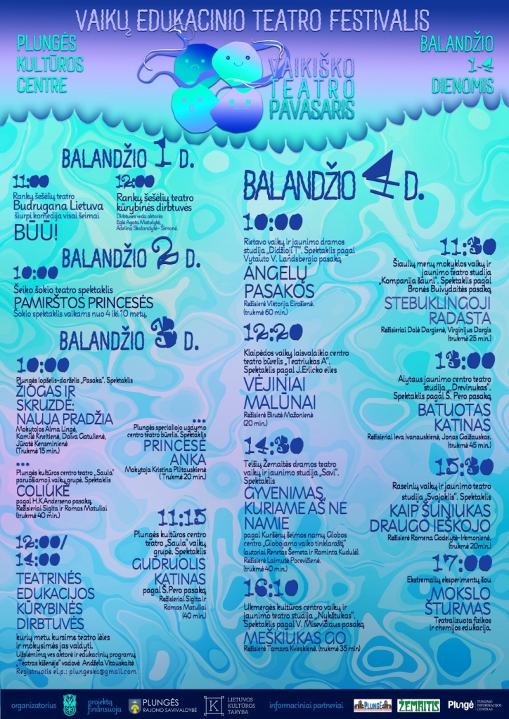 aikų edukacinio teatro festivalis ,,Vaikiško teatro pavasaris 2025"