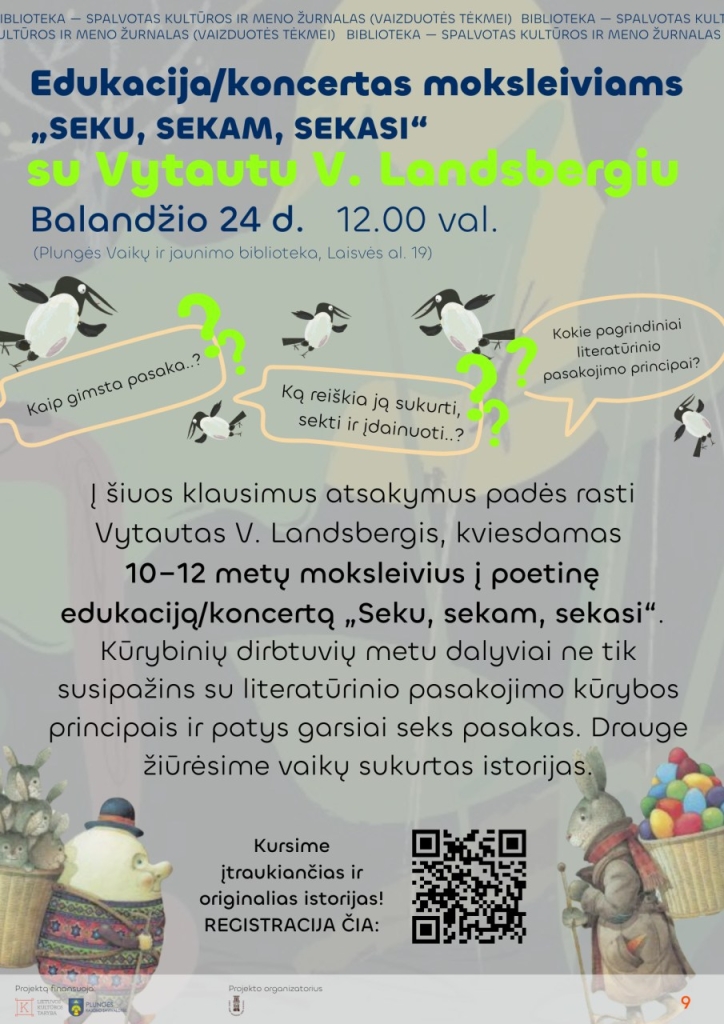 Pasakų edukaciją su Vytautu V. Landsbergiu