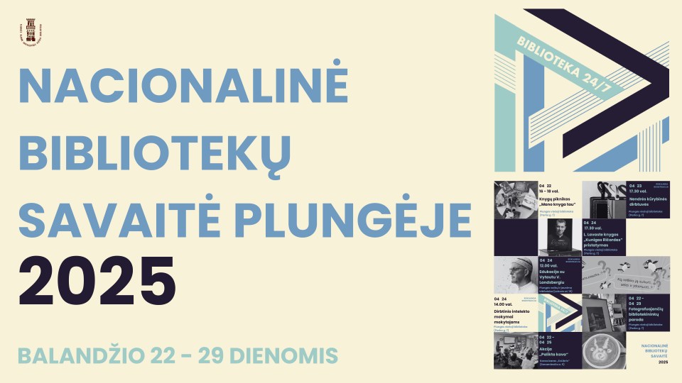 Nacionalinė Lietuvos bibliotekų savaitė, 2025-04-22/29