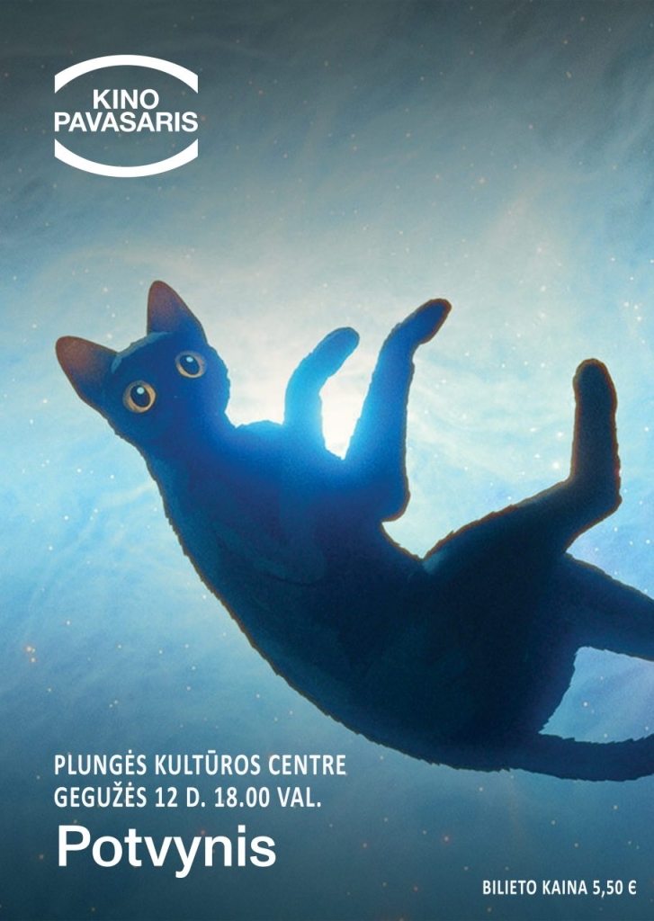 Kino filmas ,,Potvynis“ - katinas vandenyje