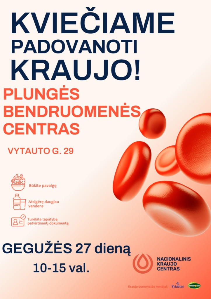 Kviečiame padovanoti kraujo