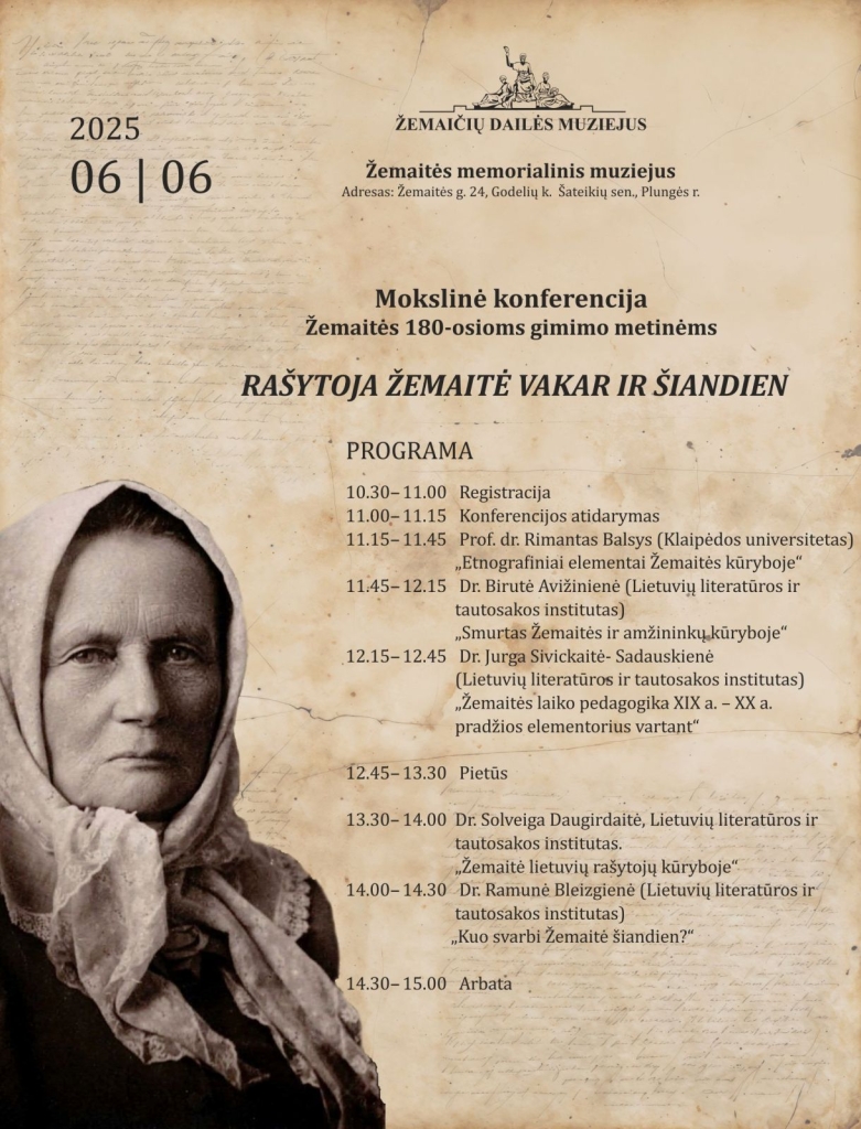 Žemaitės 180-ųjų gimimo metinių minėjimas Bukantėje