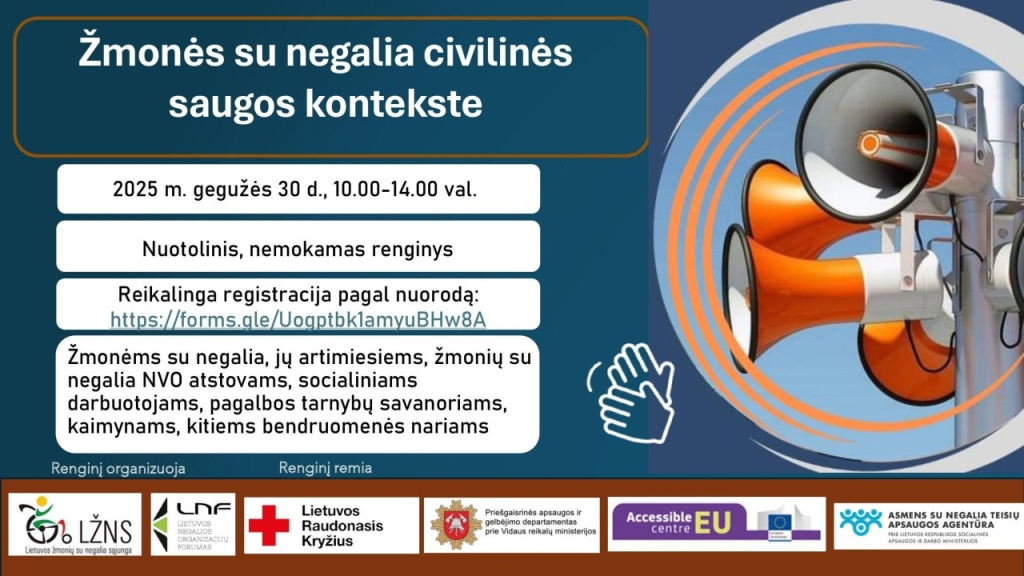 Žmonės su negalia civilinės saugos kontekste