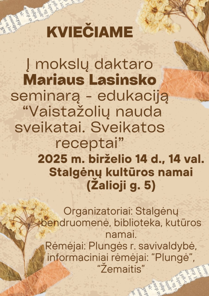 M. Lasinsko seminaras - paskaita