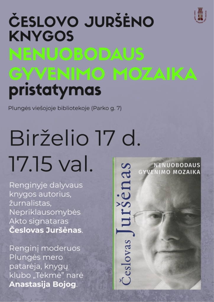 Česlovas Juršėnas, knygos viršelis