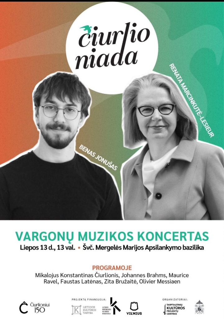 Vargonų muzikos koncertas, Benas Jonušas ir Renata Marcinkutė-Lesieur