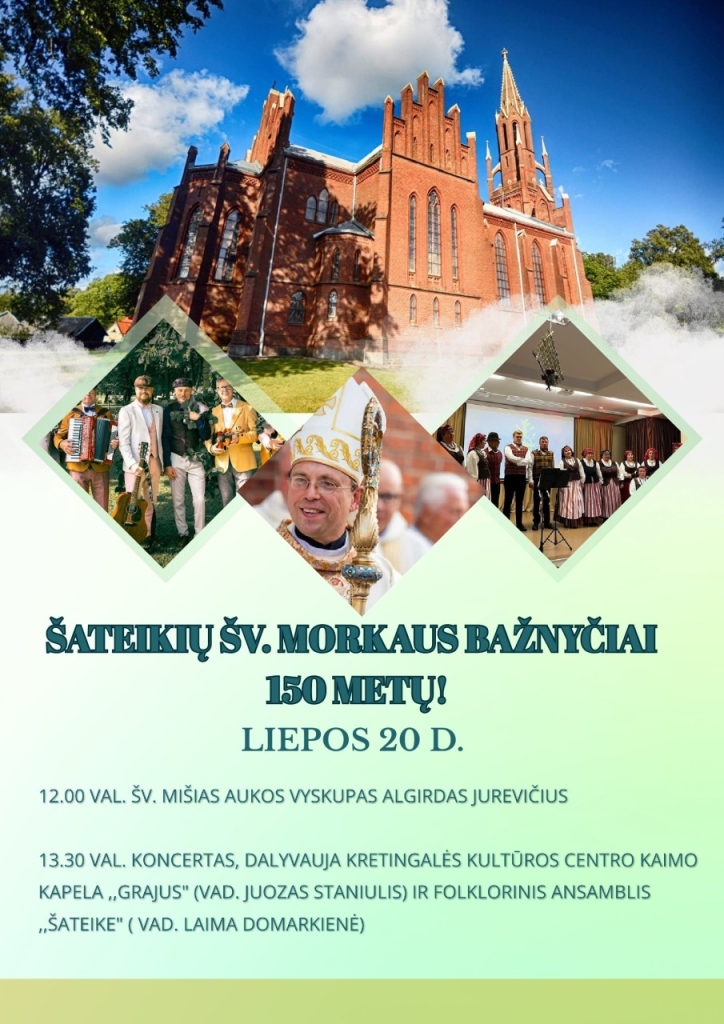 Šateikių bažnyčiai 150 metų