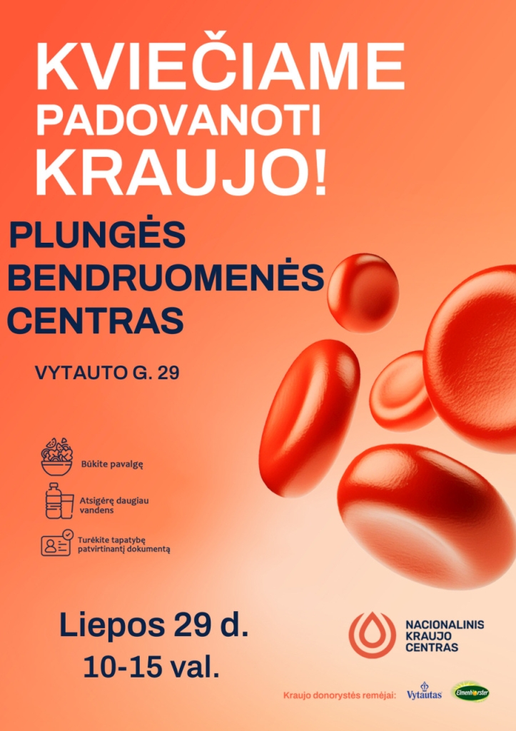 Kviečiame padovanoti kraujo