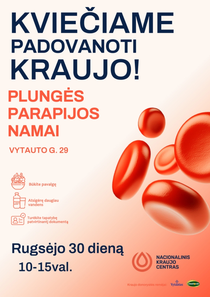 Kviečiame padovanoti kraujo