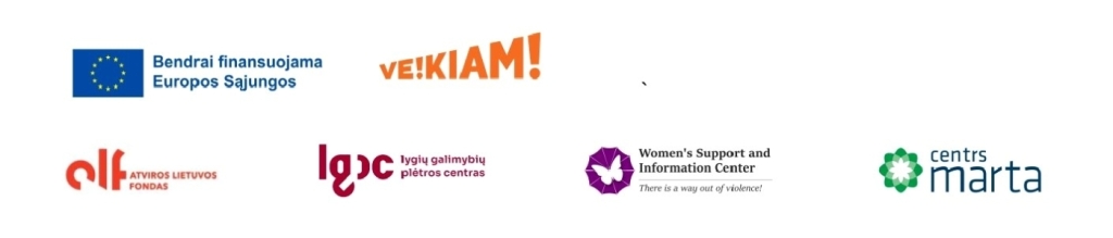 Programa VEIKIAM! Programos partnerių logotipai