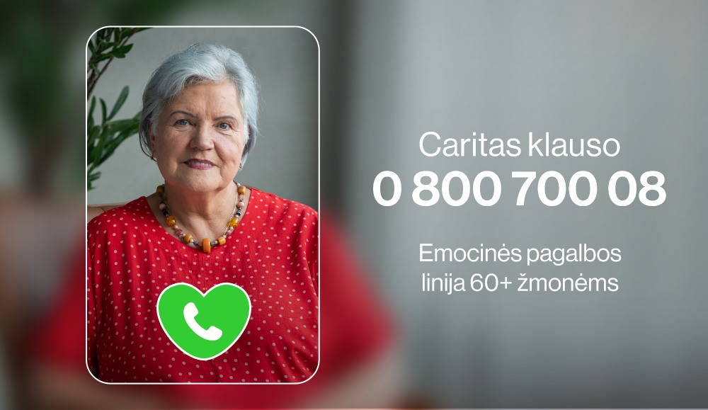 Startuoja „Caritas klauso“ – emocinės pagalbos linija vyresniems