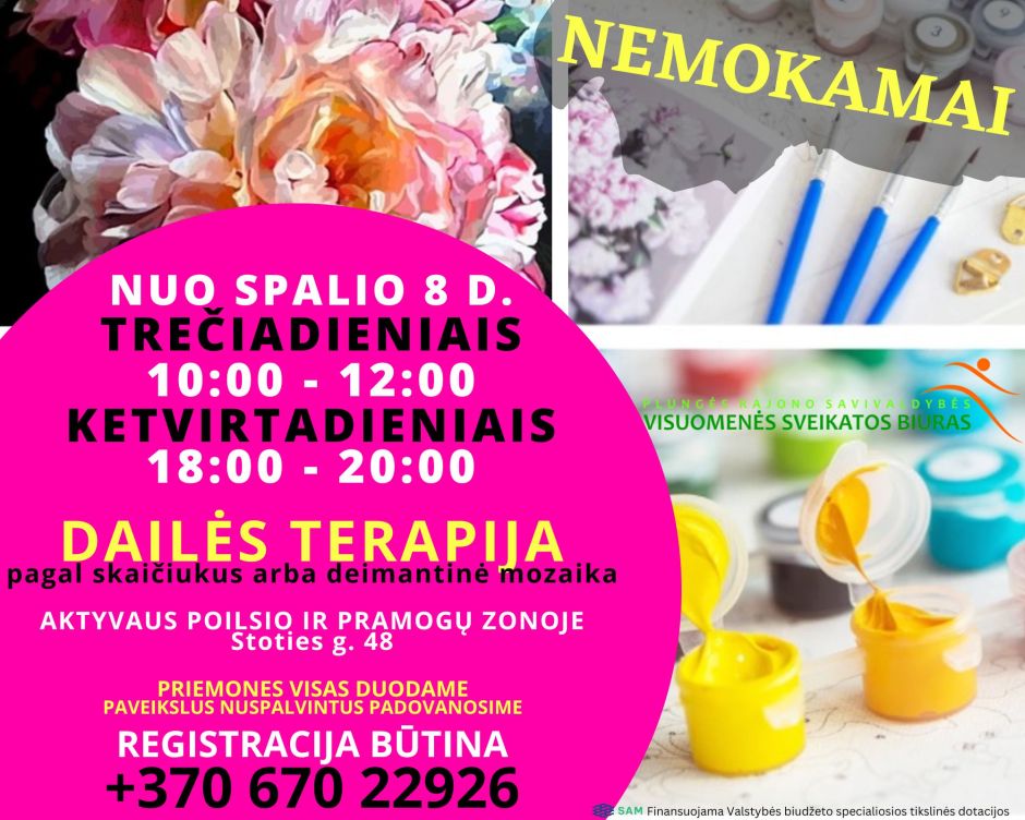 NEMOKAMA dailės terapija!