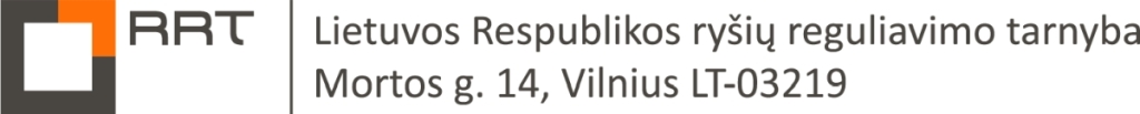 Ryšių reguliavimo tarnyba, logotipas su pavadinimu