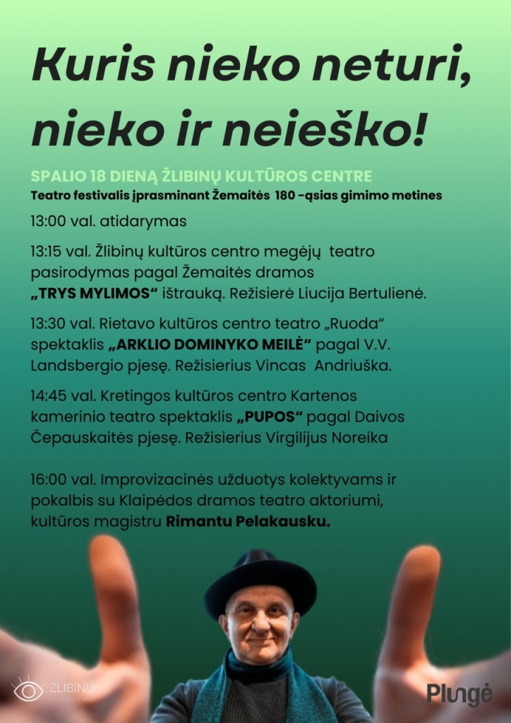 Klaipėdos dramos teatro aktorius Rimantas Pelakauskas