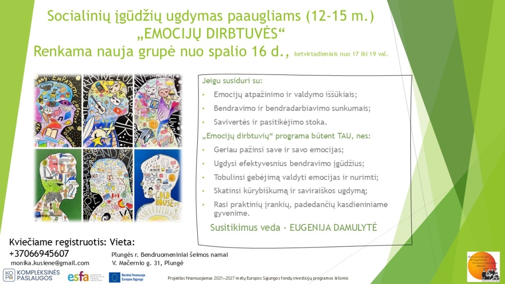 Emocijų dirbtuvės