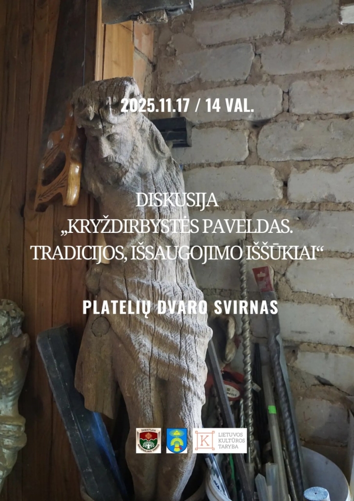 Pradėtas skaptuoti kryžius