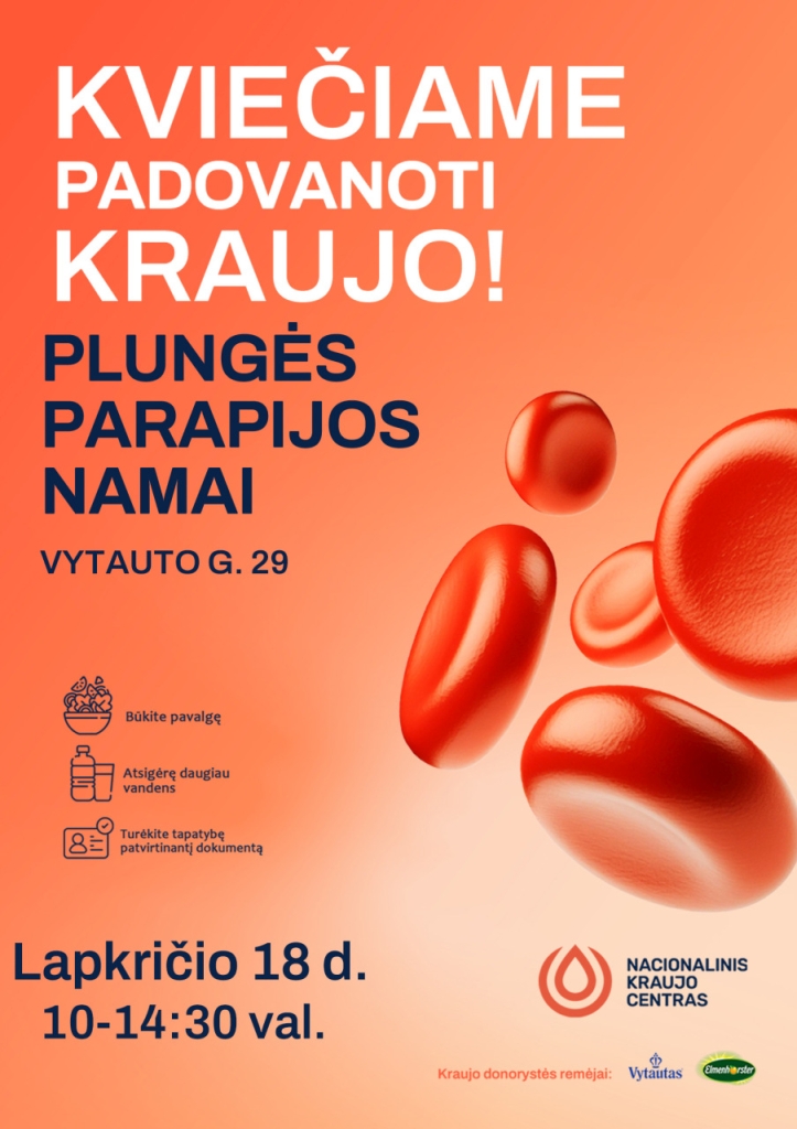 Kviečiame padovanoti kraujo