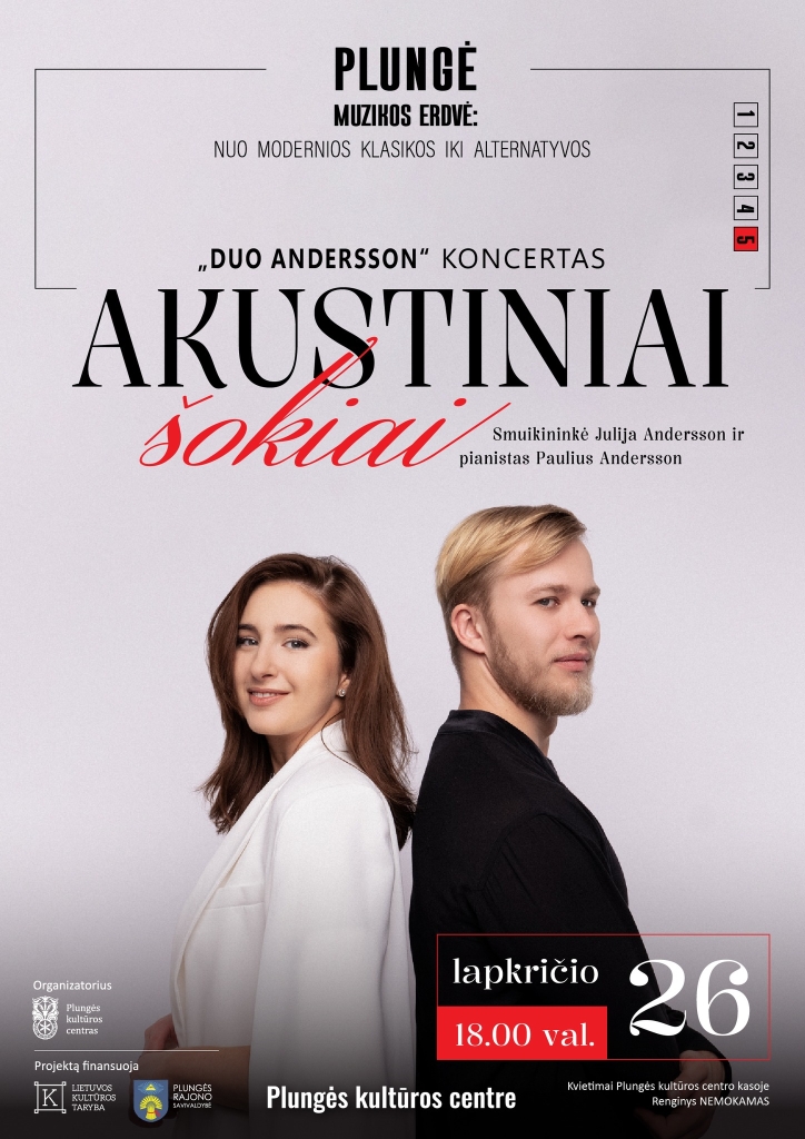 smuikininkė Julija Andersson ir pianistas Paulius Andersson