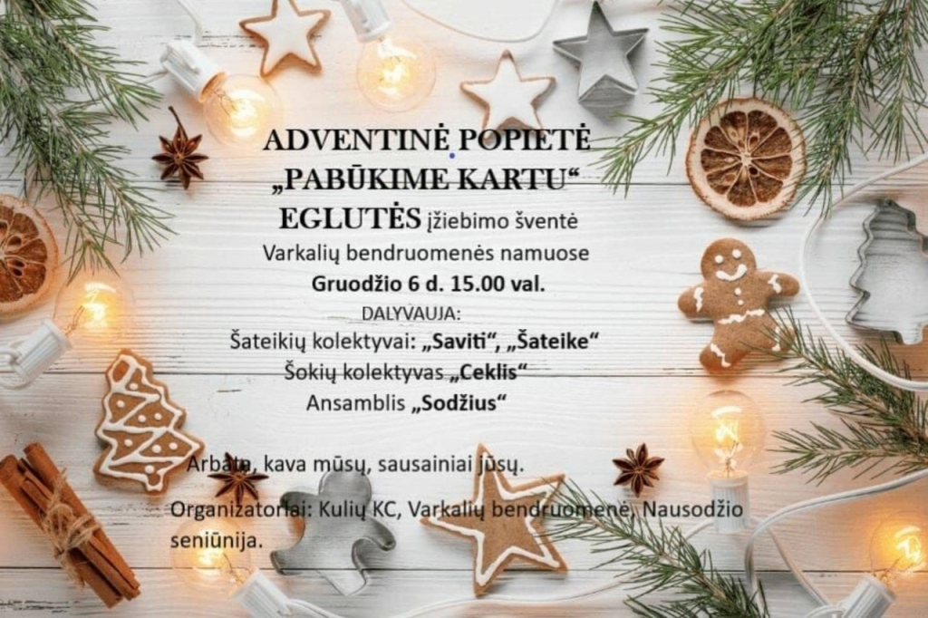 Meduoliai ir apelsino riekutės tarp eglės šakučių