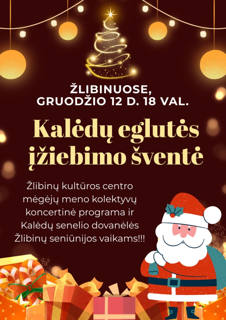 Kalėdų senis su dovanomis