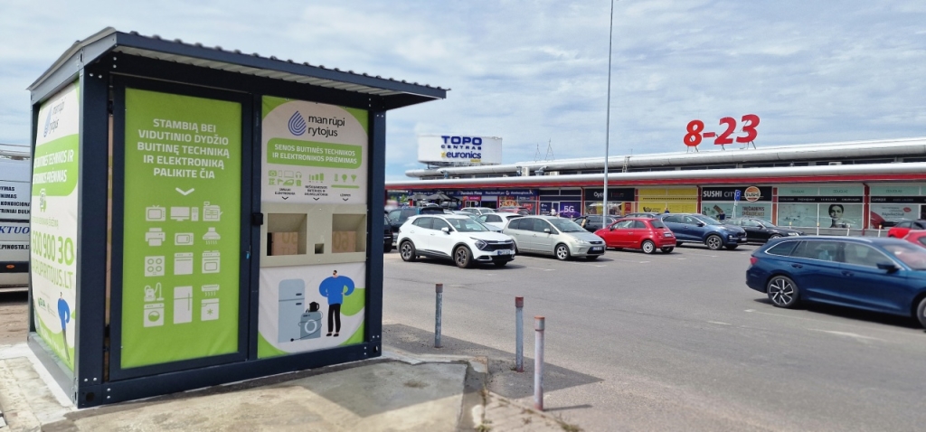 elektronikos atliekų surinkimo vietos - elektronikos atliekų priėmimo namelis autobusų stotyje