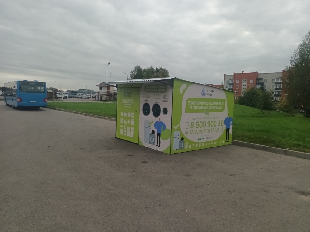 elektronikos atliekų surinkimo vietos - elektronikos atliekų priėmimo namelis aikštelėje