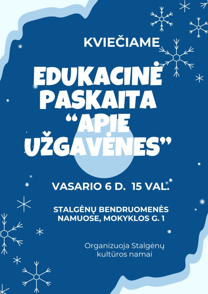 2026-02-06 Paskaita "Apie užgavėnes" su snaigėmis