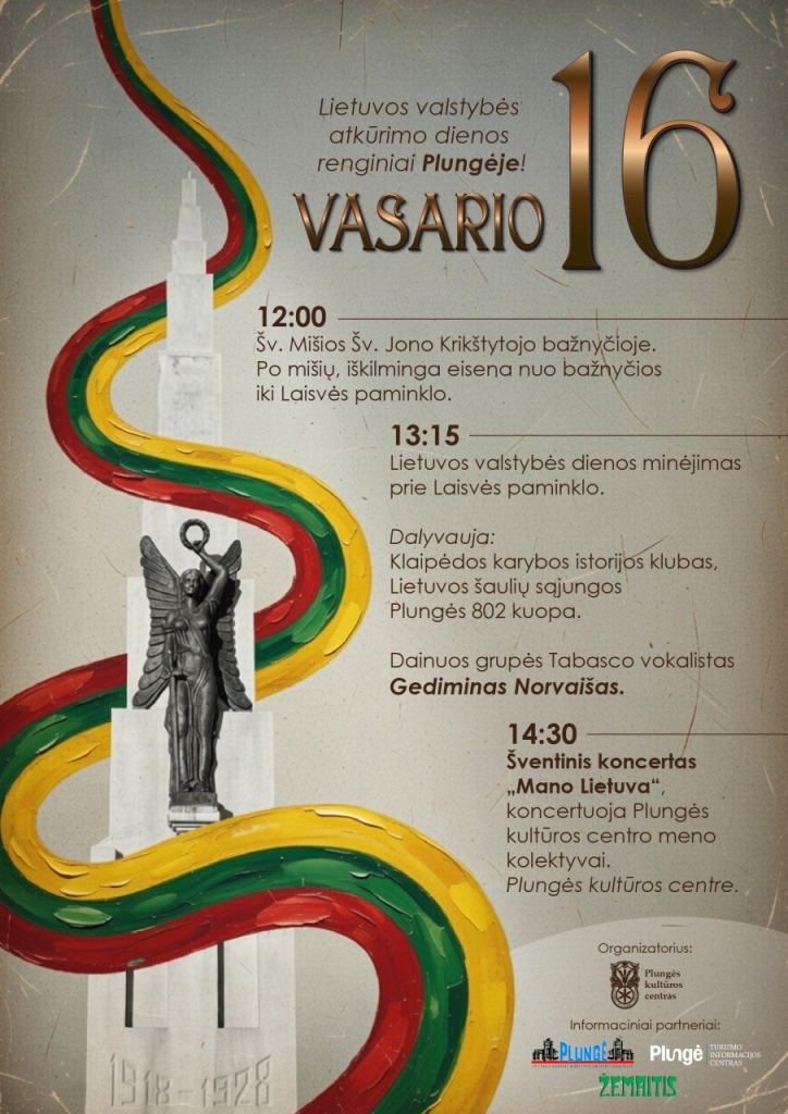 Lietuvos valstybės atkūrimo renginiai Plungėje