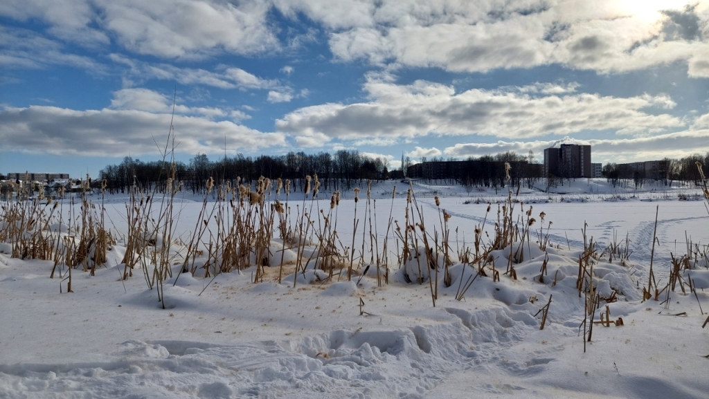 Gondingos HE tvenkinys (Plungės jūra) žiemą