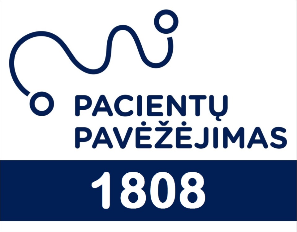 Pacientų pavėžėjimas, tel. 1808