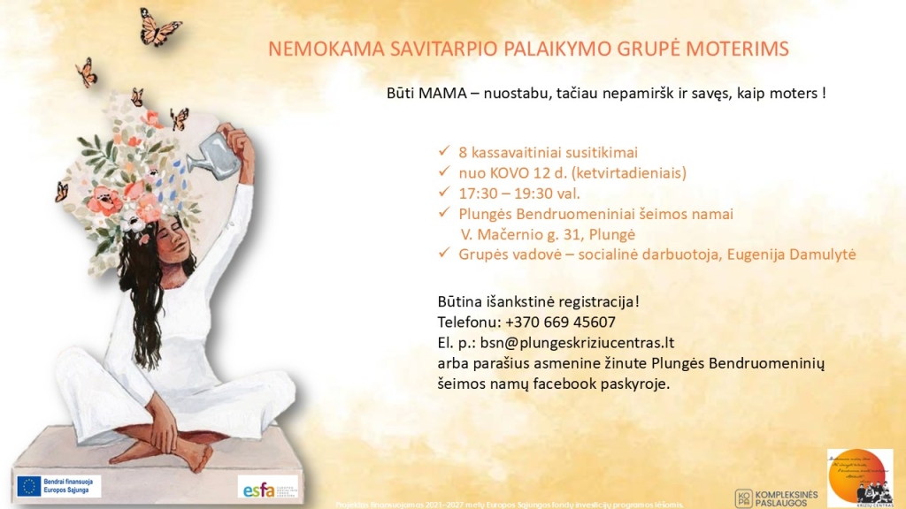 Savitarpio palaikymo grupę moterims MAMA