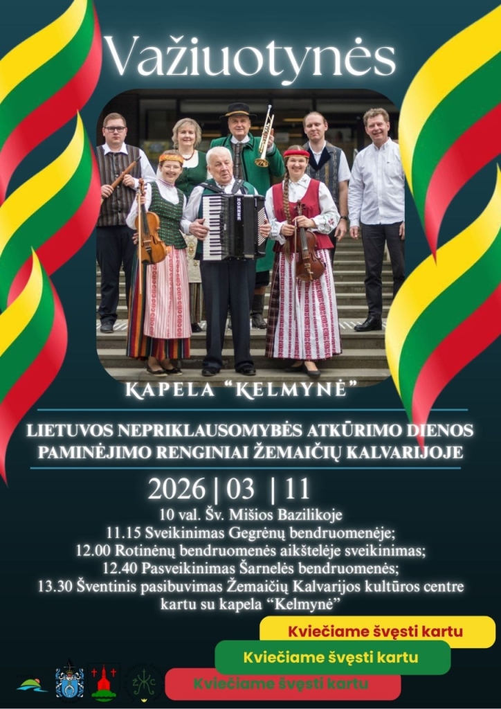 Lietuvos nepriklausomybės atkūrimo dienos minėjimas Žem. Kalvarijoje