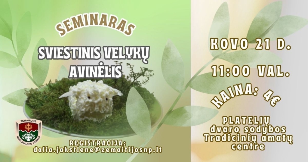 Seminaras „Sviestinis Velykų avinėlis“