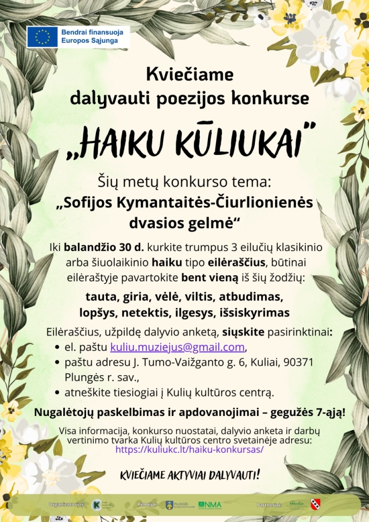 Poezijos konkursas „Haiku kūliukai“ 2026
