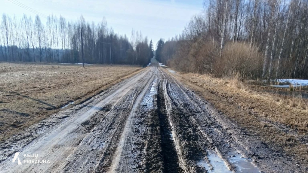 Išvažinėtas provėžuotas kelias