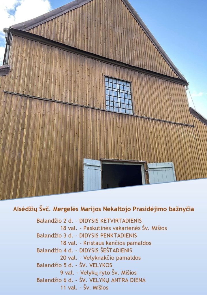 ŠV. VELYKOS, 2026 balandis