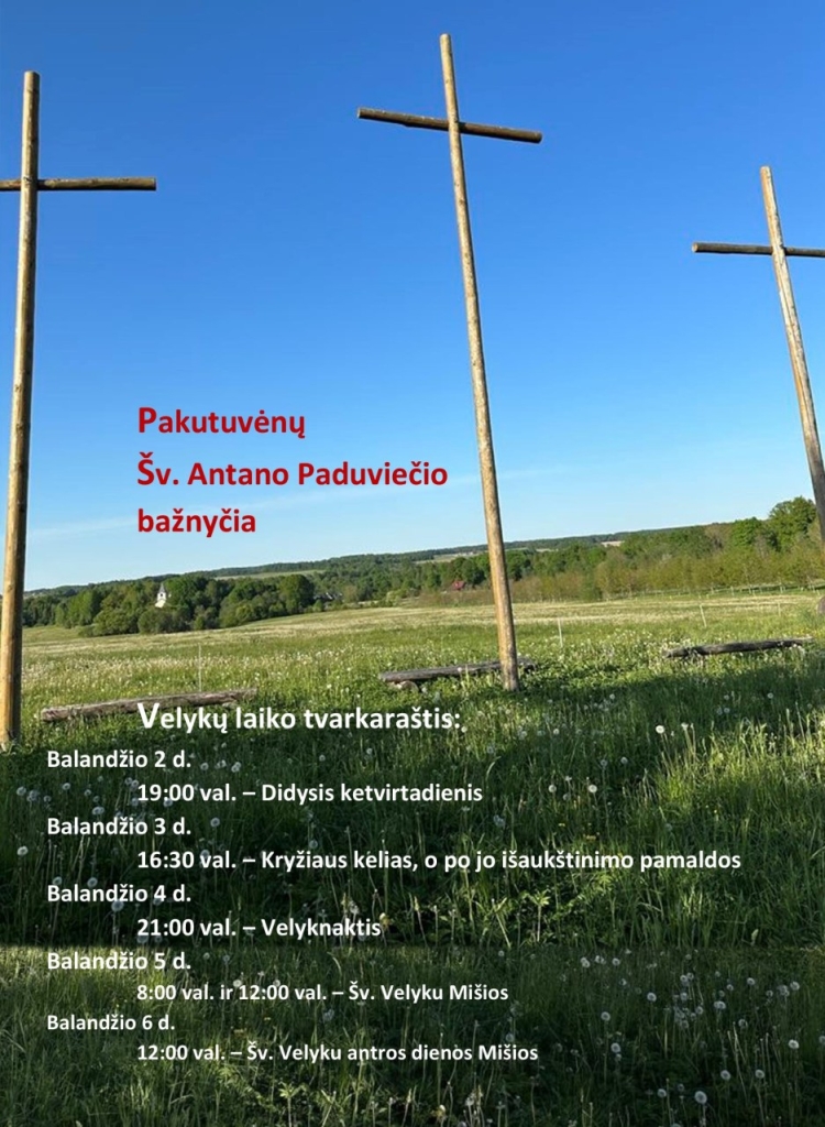 ŠV. VELYKOS, 2026 balandis