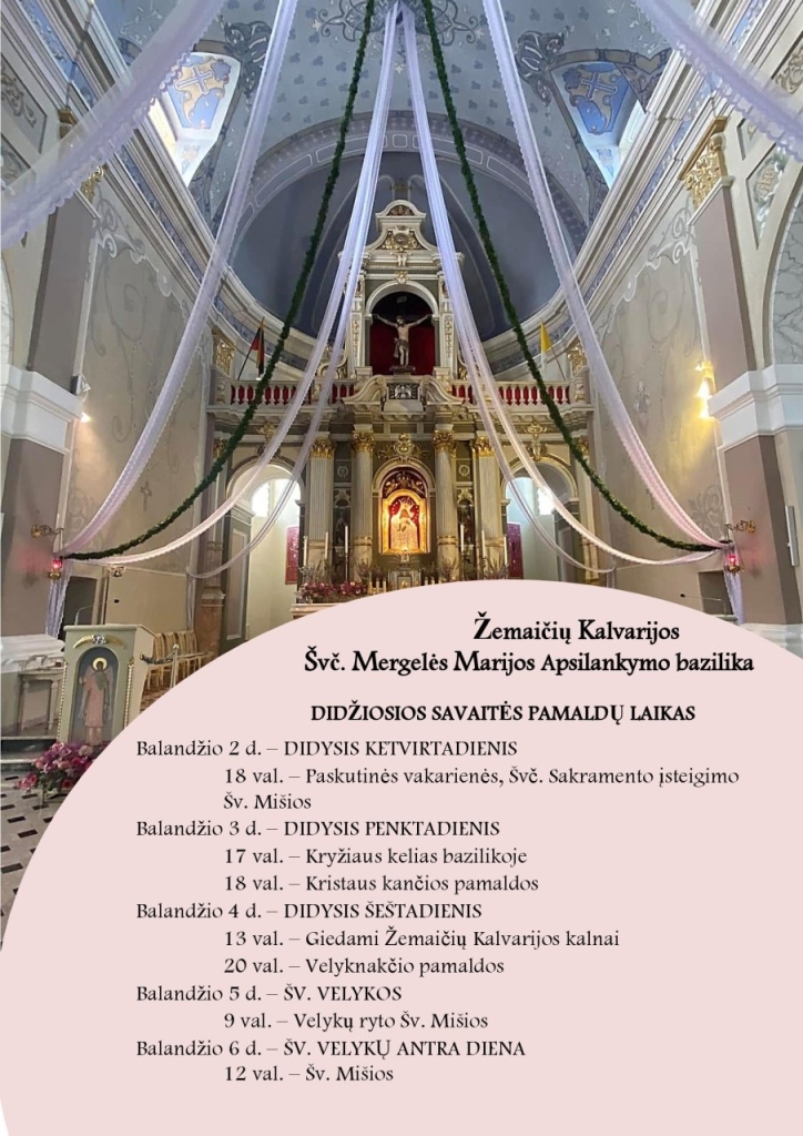 ŠV. VELYKOS, 2026 balandis